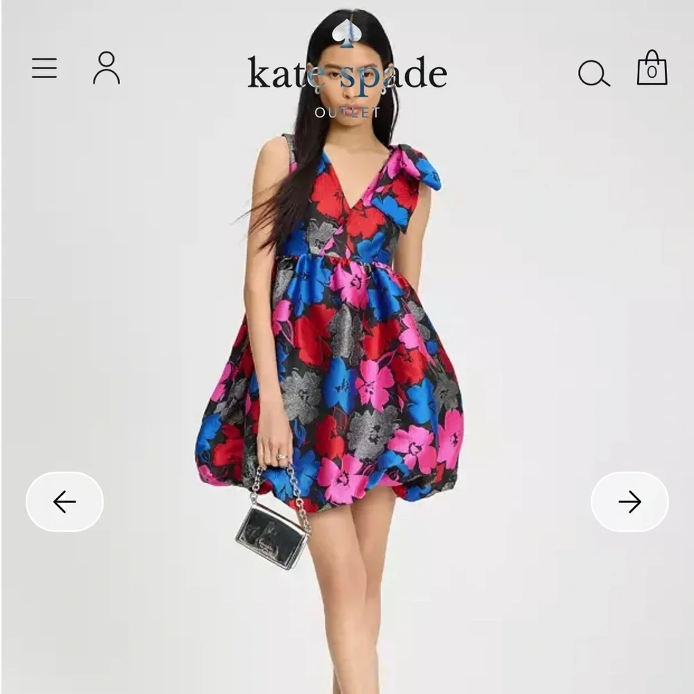 Kate Spade Women's Floral Dress - Black, Blue, Pink